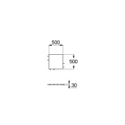 Rasējums: 3531 - Gumijas flīzes  30mm x 500mm x 500mm